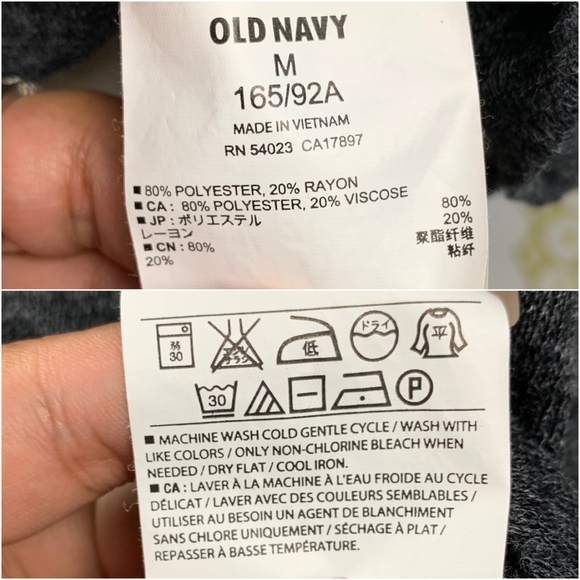 Old Navy Lightweight Heathered Gray Cowl Neck Top Women's M Dolman Sleeves EUC! - Picture 6 of 7